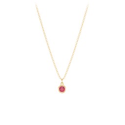 Bezel Set Multi-Birthstone Drop Necklace