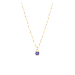 Bezel Set Multi-Birthstone Drop Necklace