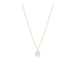 Bezel Set Multi-Birthstone Drop Necklace