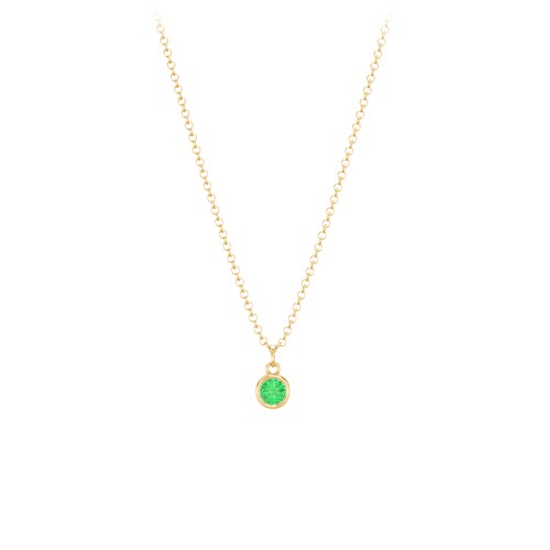 Bezel Set Multi-Birthstone Drop Necklace