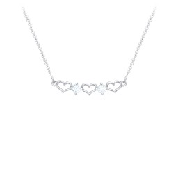 Heart To Heart Necklace with 2 Birthstones