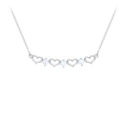 Heart To Heart Necklace with 3 Birthstones