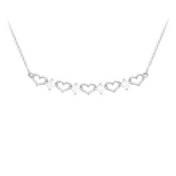 Heart To Heart Necklace with 4 Birthstones