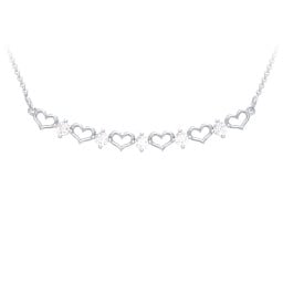 Heart To Heart Necklace with 5 Birthstones