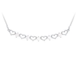 Heart To Heart Necklace with 5 Birthstones