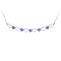 Heart To Heart Necklace with 5 Birthstones