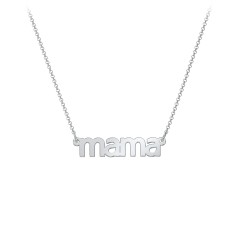 Mama Necklace In Modern Font – Sterling Silver
