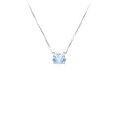 East-West Oval Necklace with Gemstone