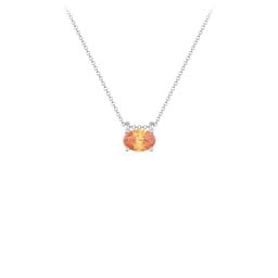 East-West Oval Necklace with Gemstone