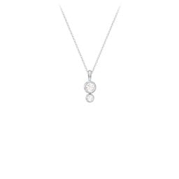 Generations 2-Stone Bezel Set Mother's Necklace