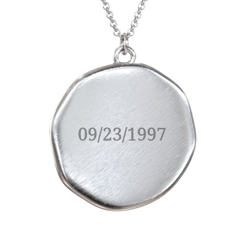 Engravable Libra Zodiac Medallion Necklace
