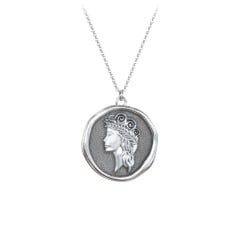 Engravable Virgo Zodiac Medallion Necklace