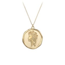 Engravable Virgo Zodiac Medallion Necklace