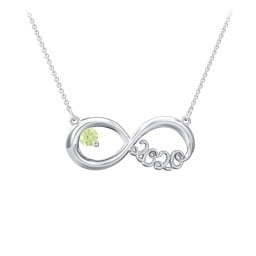 2020 Graduation Infinity Pendant With Gemstone