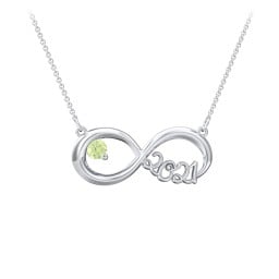 2021 Graduation Infinity Pendant With Gemstone