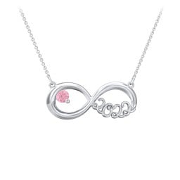 2022 Graduation Infinity Pendant With Gemstone