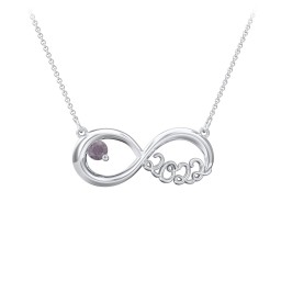 2022 Graduation Infinity Pendant With Gemstone