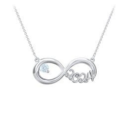 2024 Graduation Infinity Pendant With Gemstone