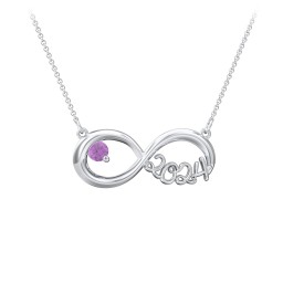 2024 Graduation Infinity Pendant With Gemstone