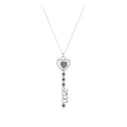 2020 Glamour Infinity Key Pendant in 925 Sterling Silver with Alexandrite and Black Premium Zirconia