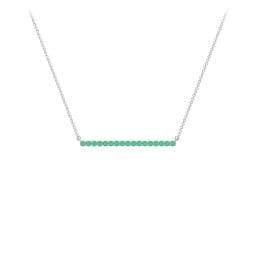 Gemstone Bar Pendant Necklace