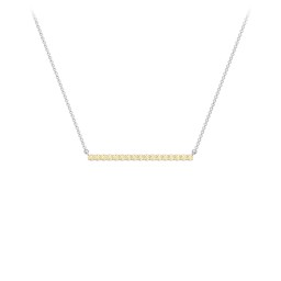 Gemstone Bar Pendant Necklace