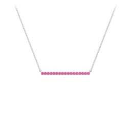 Gemstone Bar Pendant Necklace