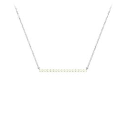 Gemstone Bar Pendant Necklace in 925 Sterling Silver with Peridot