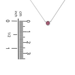 Bezel Set 3mm Gemstone Pendant