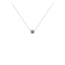 Bezel Set 3mm Gemstone Pendant in 925 Sterling Silver with Alexandrite