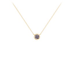 Bezel Set 4mm Gemstone Pendant in 9K Solid Yellow Gold with Alexandrite