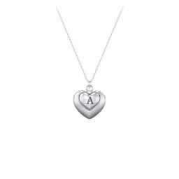 Engravable Nested Hearts Pendant