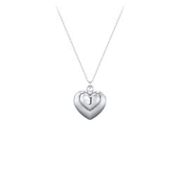 Engravable Nested Hearts Pendant