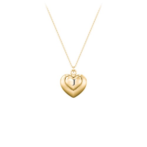 Engravable Nested Hearts Pendant – 9kt Yellow Gold