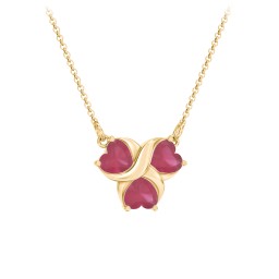 Love and Kisses 3 Gemstone Pendant