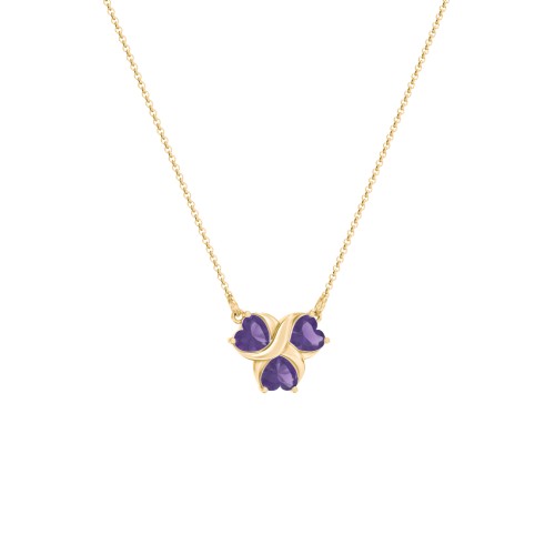 Love and Kisses 3 Gemstone Pendant