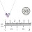 Love and Kisses 3 Gemstone Pendant – Sterling Silver with Pink Tourmaline, Ruby, and Amethyst