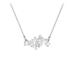 Gemstone Hearts Necklace with Accent Stones