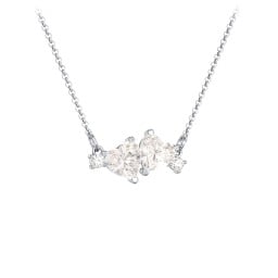 Gemstone Hearts Necklace with Accent Stones