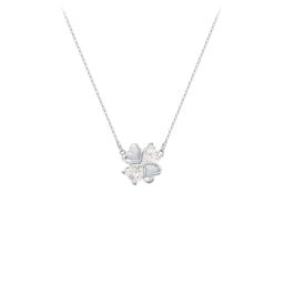 Lucky Clover Hearts And Gemstones Necklace