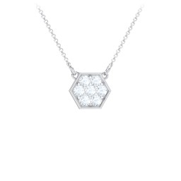 Hexagon Family Birthstone Necklace