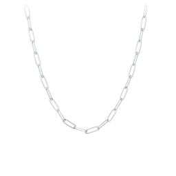 18" Bold Paper Clip Chain Necklace in 925 Sterling Silver