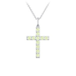 Medium Gemstone Cross Pendant
