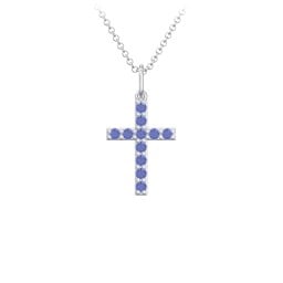 Small Gemstone Cross Pendant