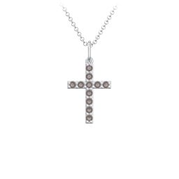 Small Gemstone Cross Pendant