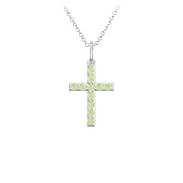 Small Gemstone Cross Pendant