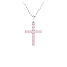 Small Gemstone Cross Pendant