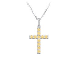 Small Gemstone Cross Pendant