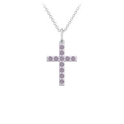 Small Gemstone Cross Pendant