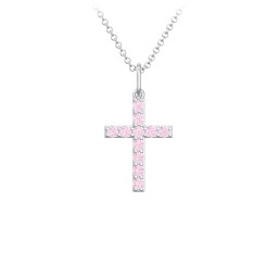 Small Gemstone Cross Pendant
